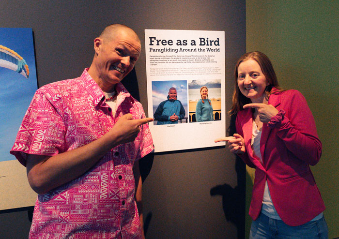 Ole And Merethe Free As A Bird picture exhibition in norways aviation museum